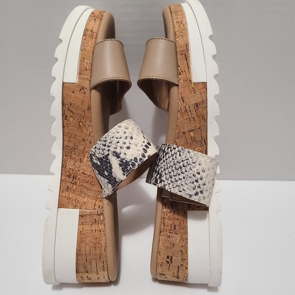 Steve Madden Thalia Cork Platform Sandal Reptile / Snake Strap Size 9M‎ - Picture 6 of 10